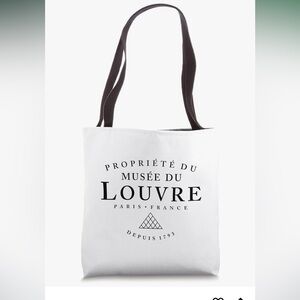 Louvre Paris White Tote Bag 
Property of Louvre Museum Since 1793 Tote Bag